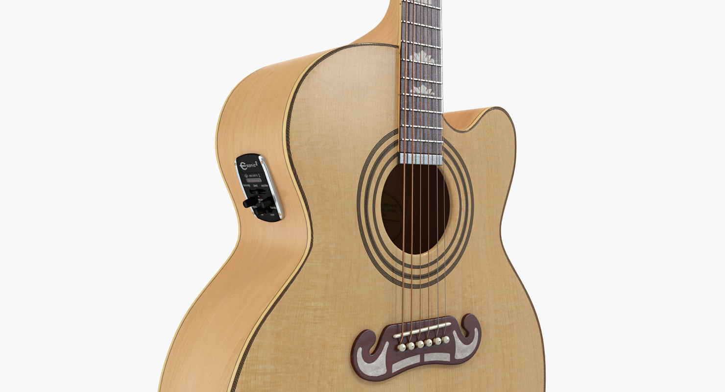 3d model classical acoustic guitar