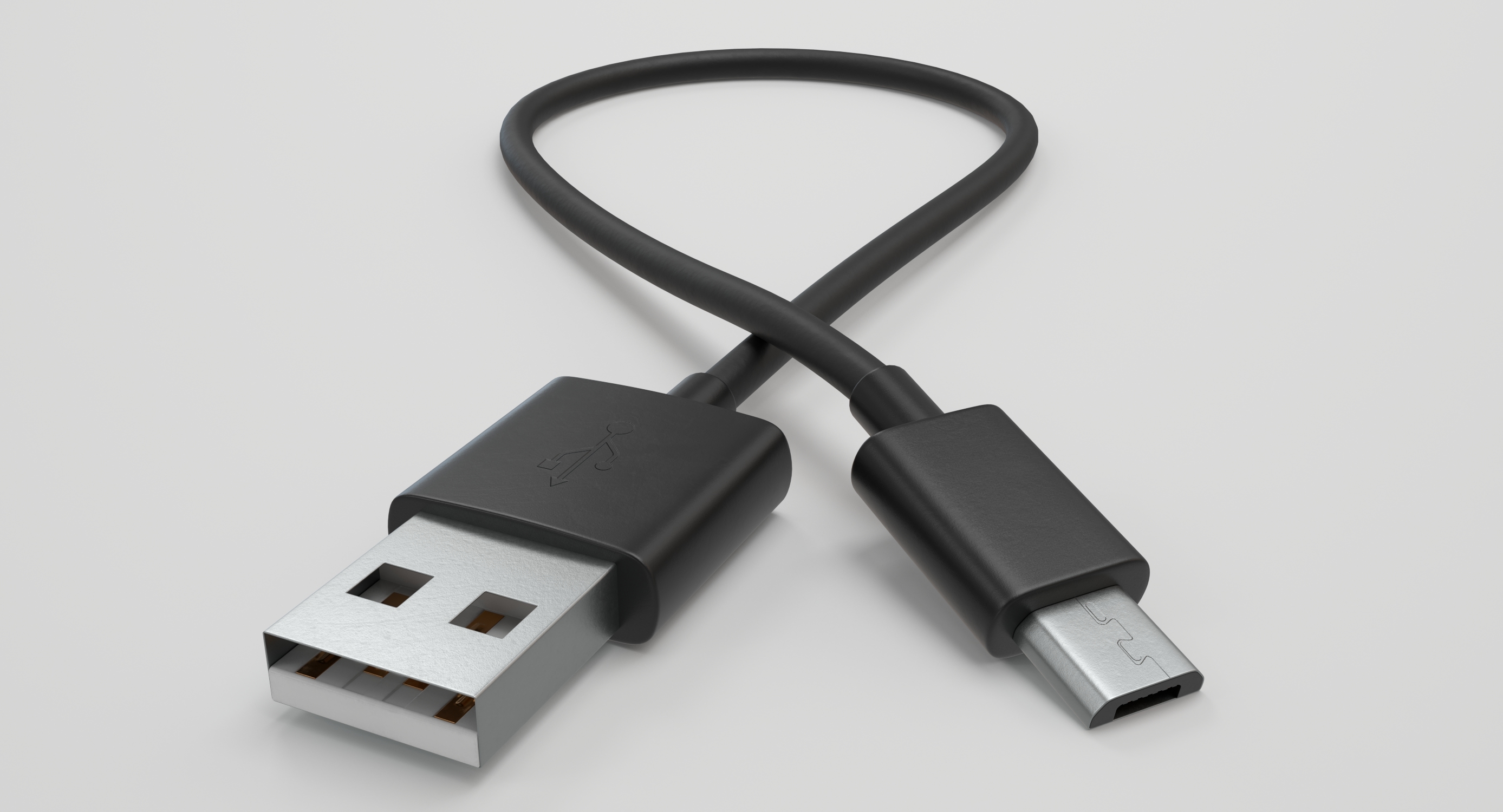 3d usb type-a male to micro-b male cable