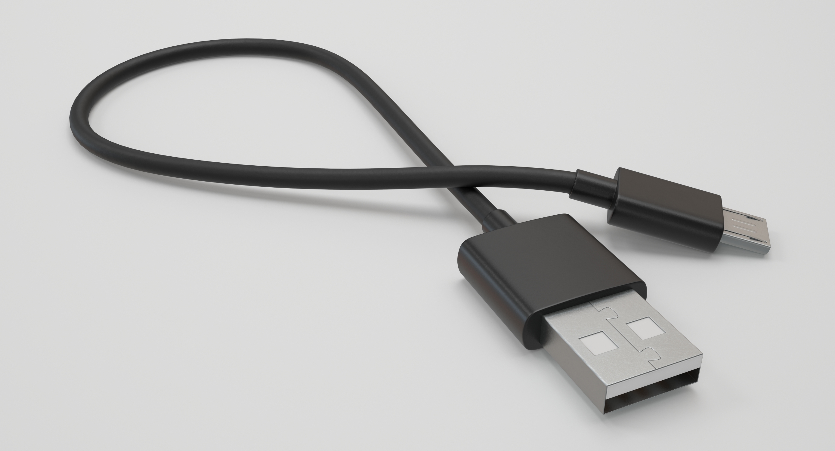 3d usb type-a male to micro-b male cable