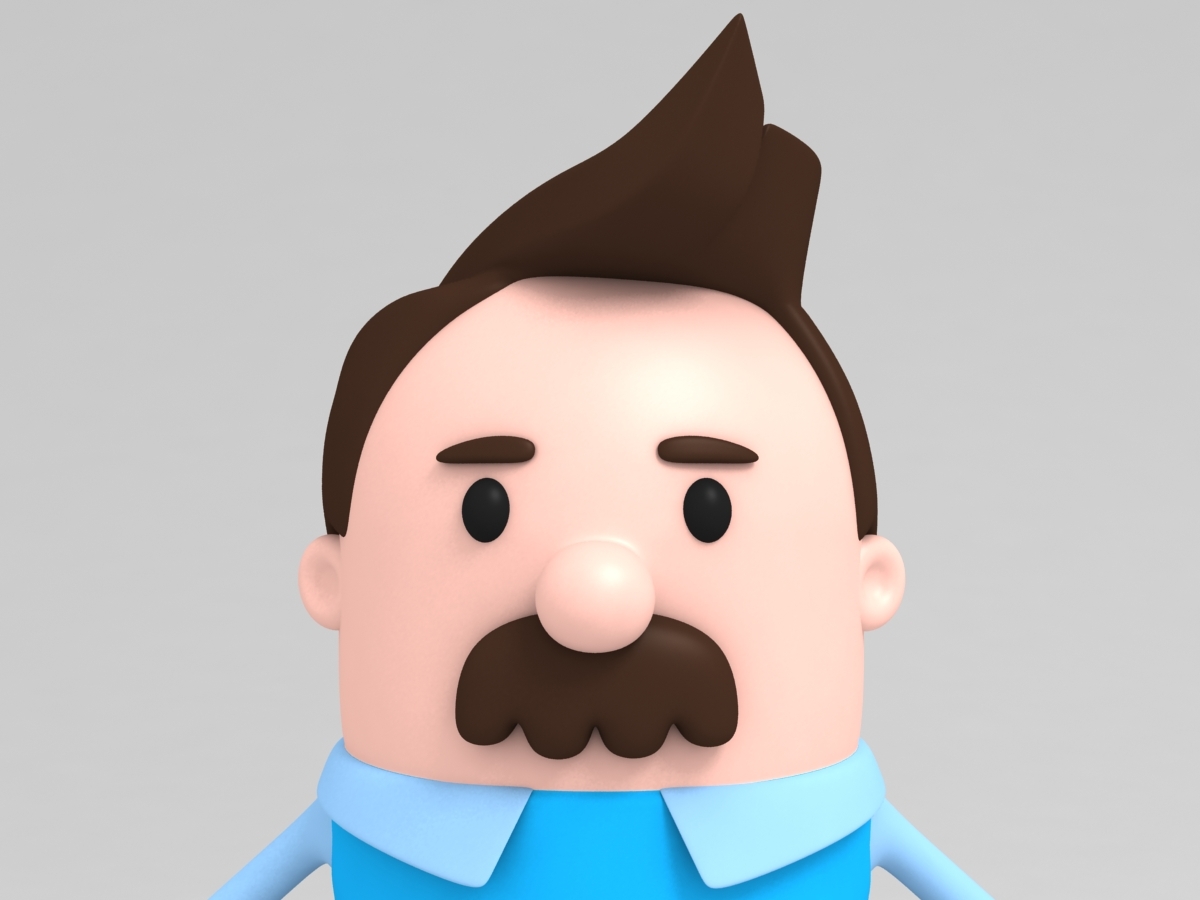 3d dad character cartoon model