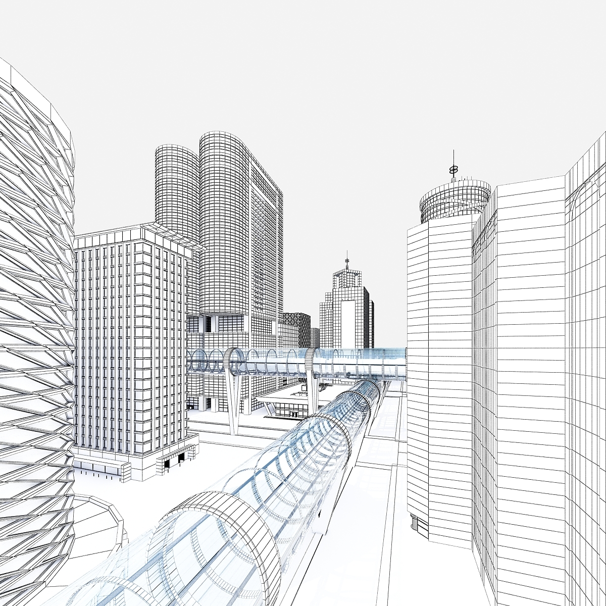 未来城市20703d模型