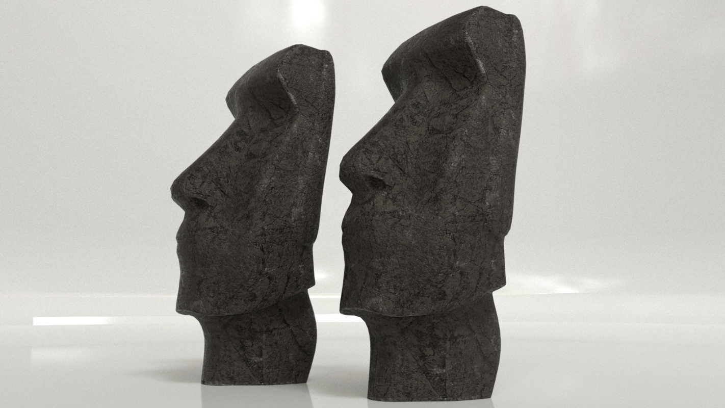 3d moai statue