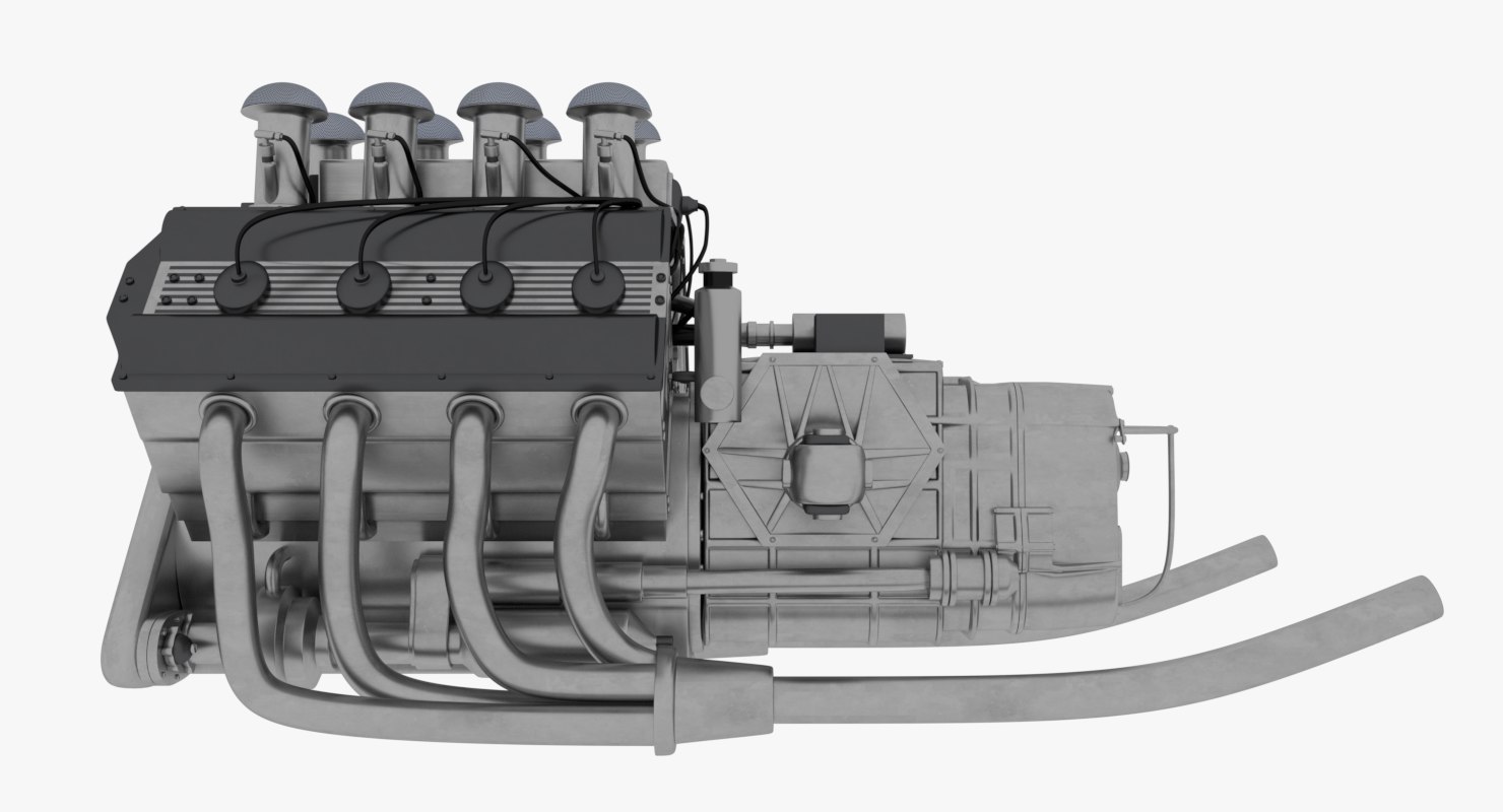 D Model F Engine V Turbosquid