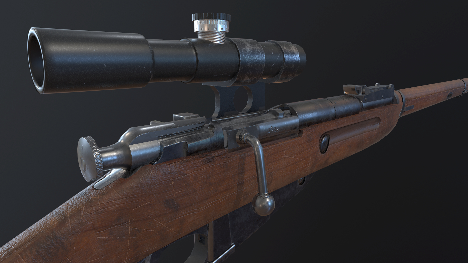 mosin nagant riffle 19303d模型