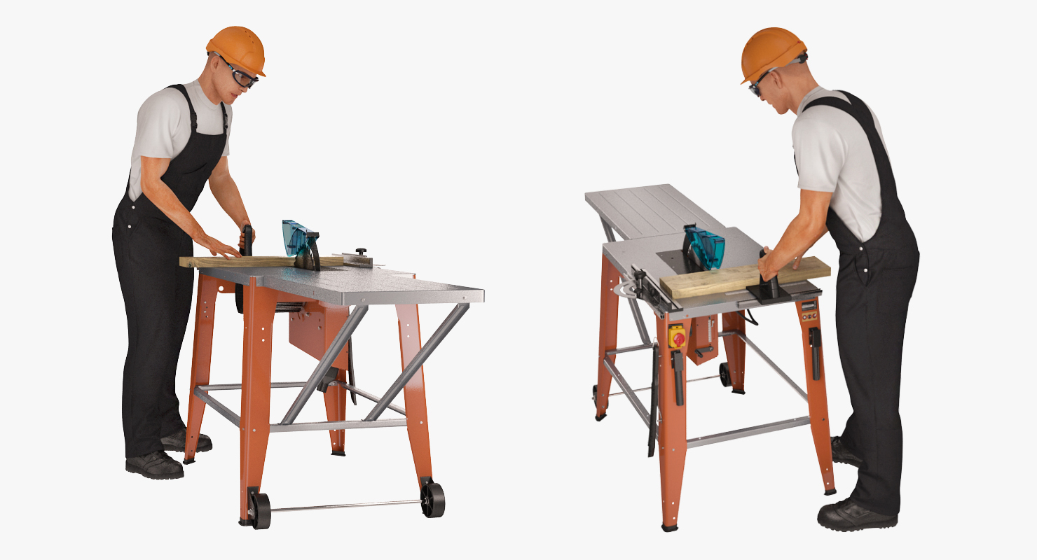 workman circular saw generic 3d model