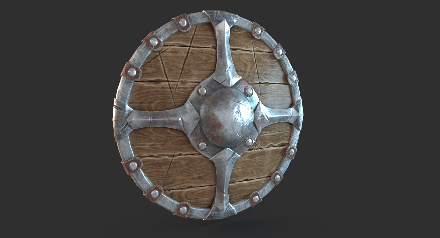 viking shield 3d model