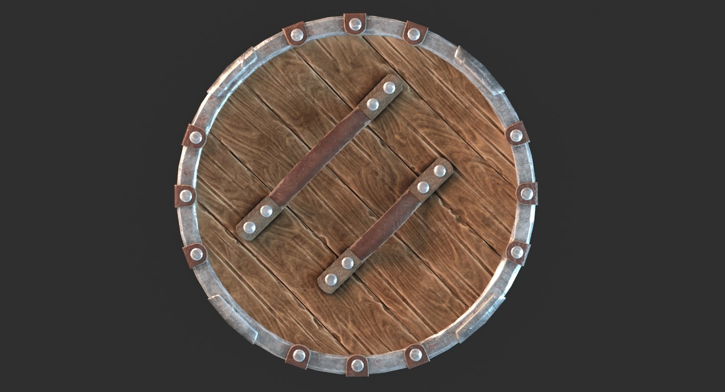 viking shield 3d model