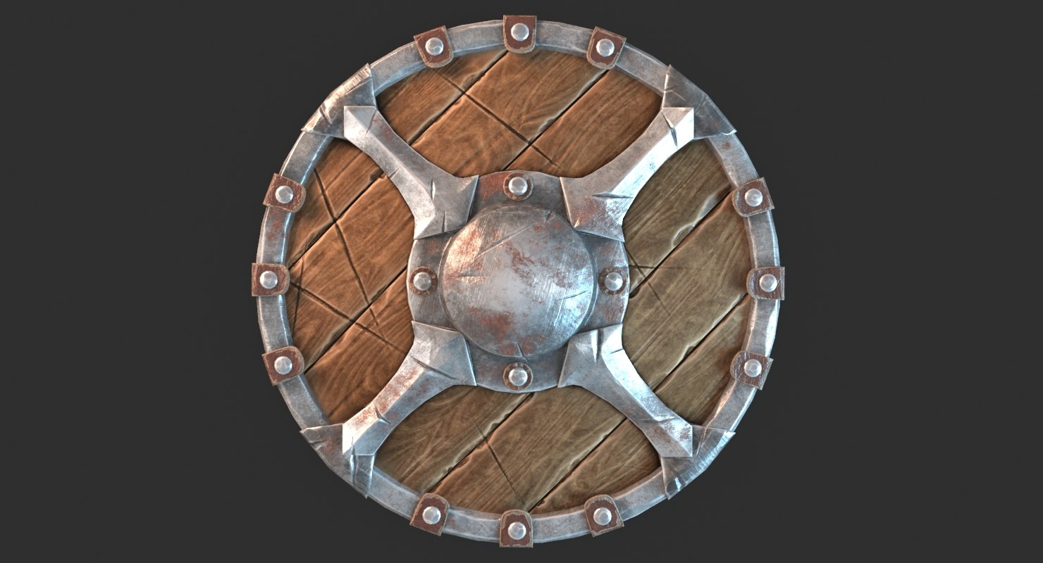 viking shield 3d model