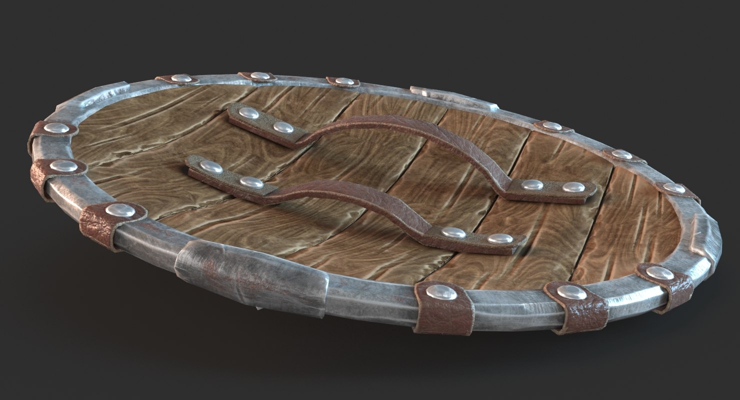 viking shield 3d model