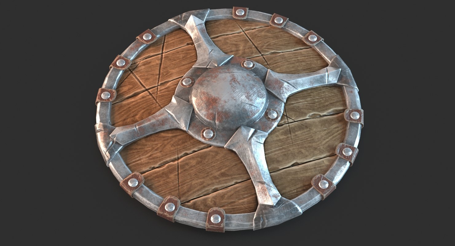 viking shield 3d model