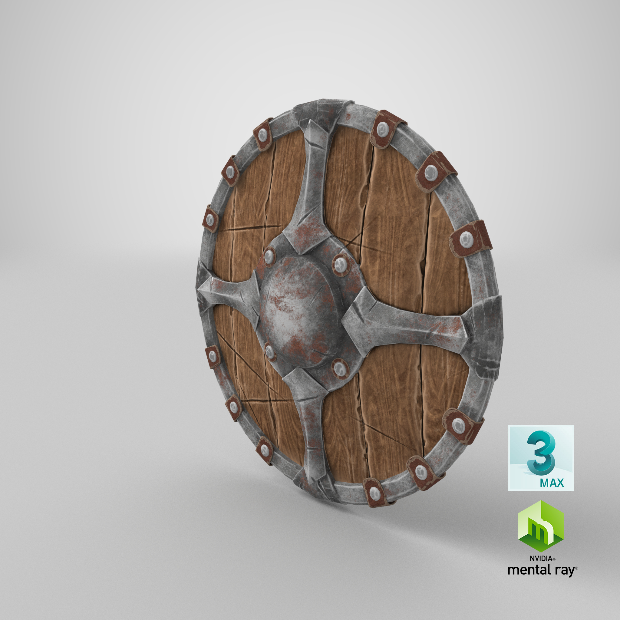 viking shield 3d model