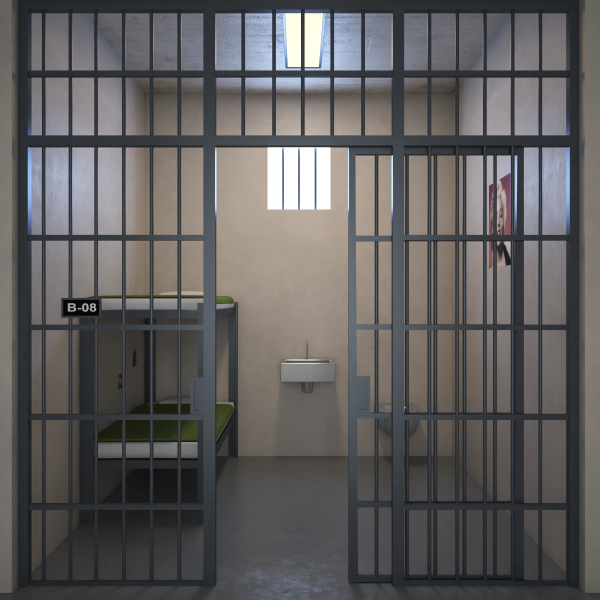 监狱牢房3d模型3d模型