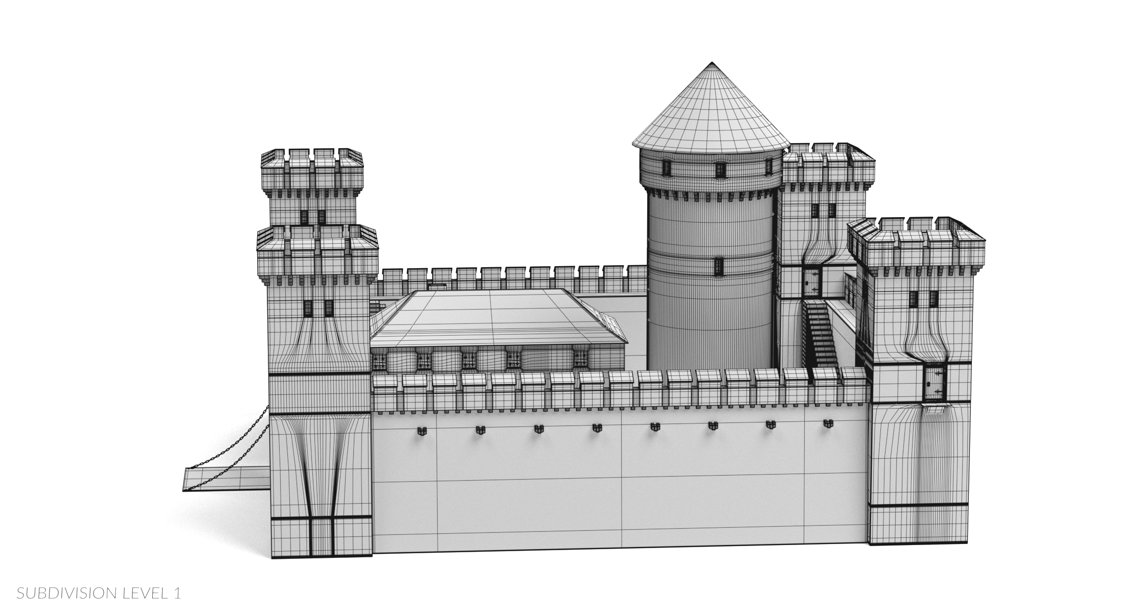 中世纪城堡33d模型