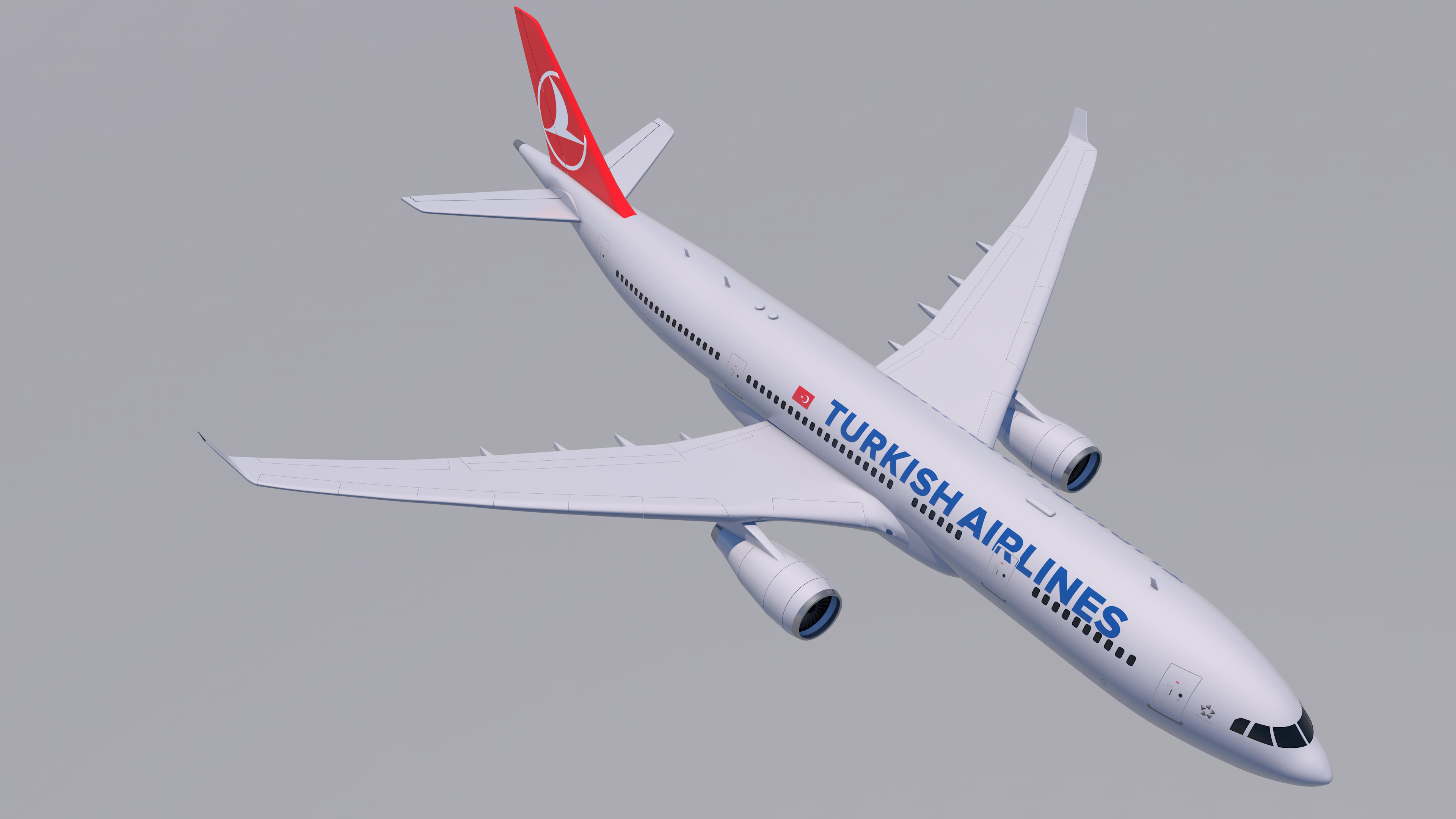 3d airbus a330-200 3d model