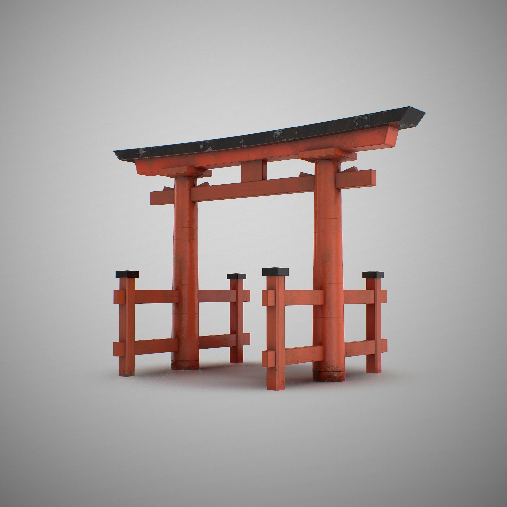日本门3d模型