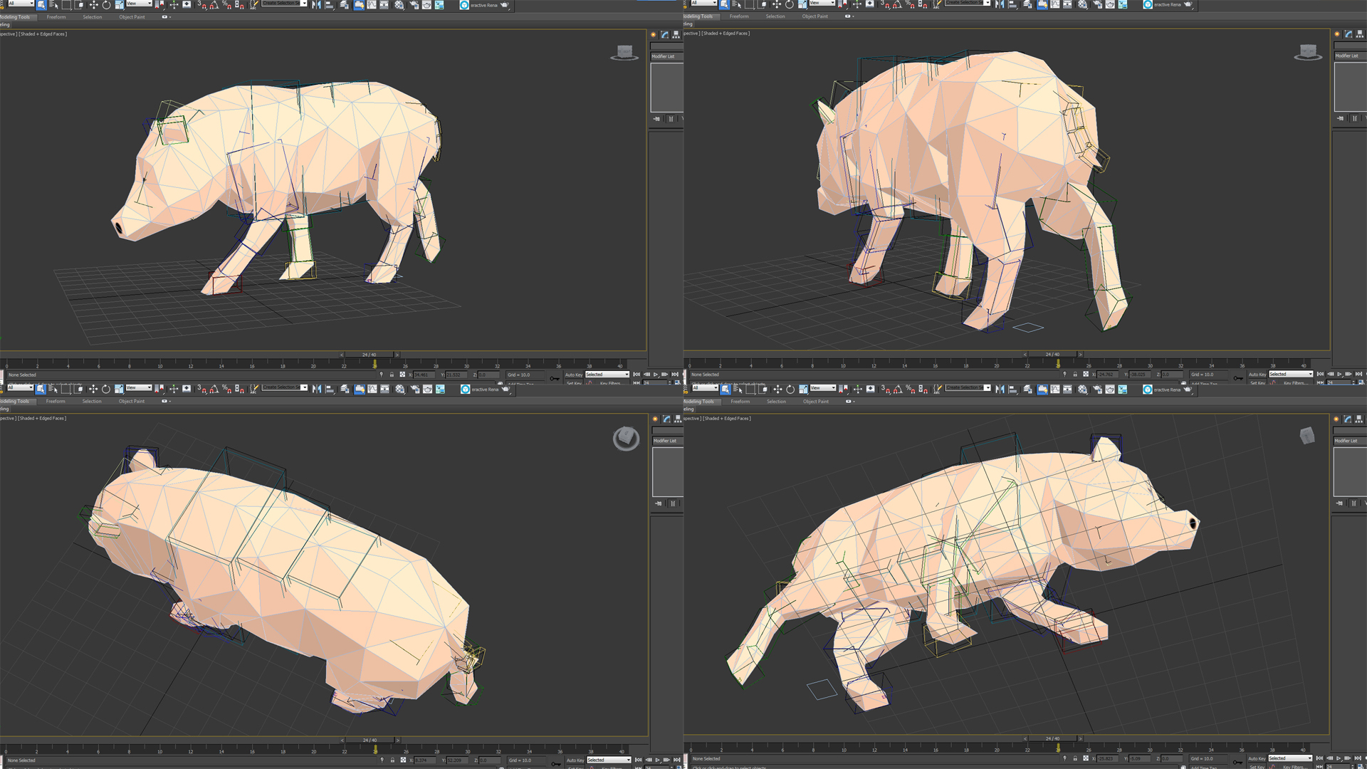 低聚大集合动物非洲卡通 动画3d模型