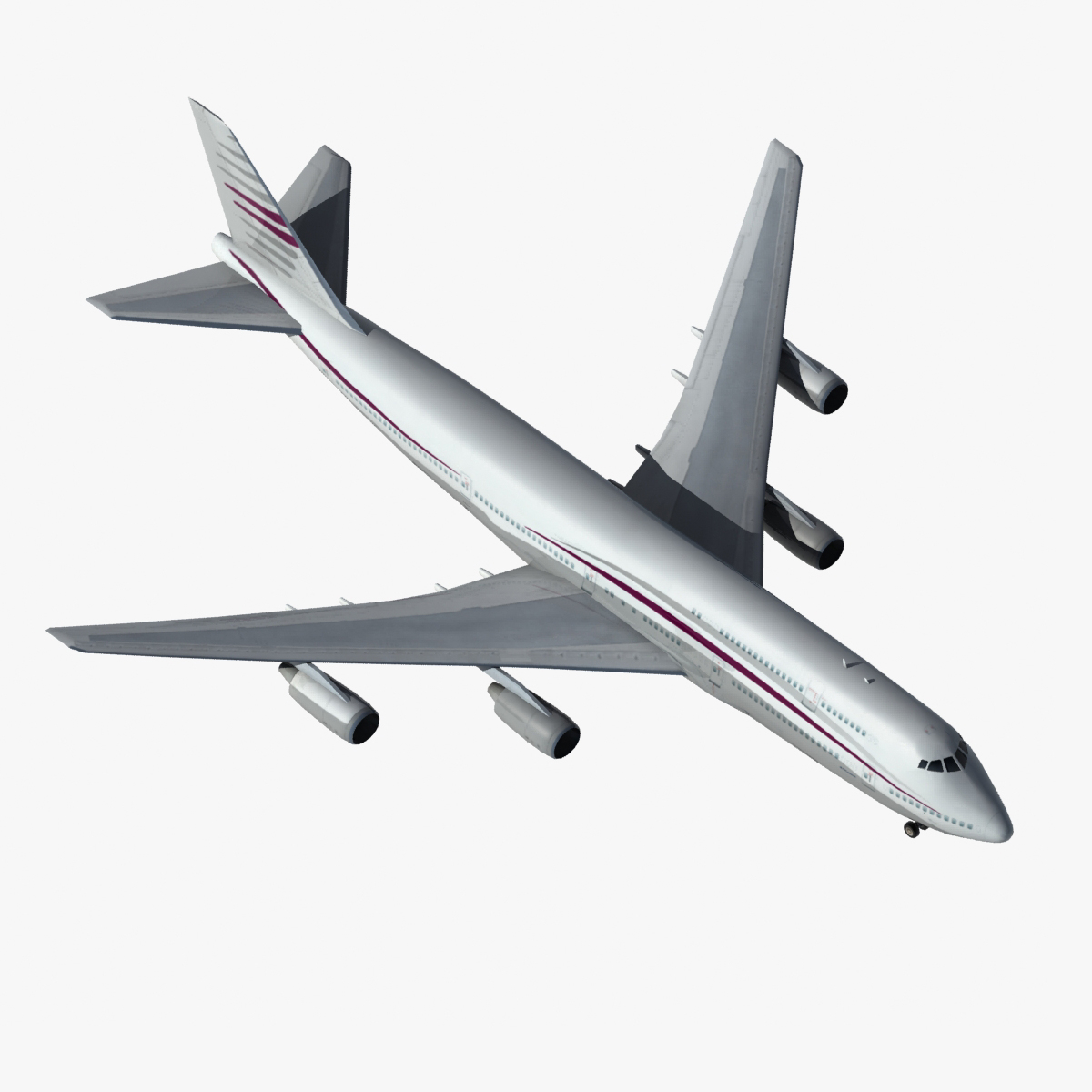 4架客机3d模型