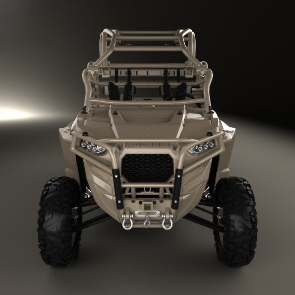 polaris mrzr d4 military tan 2016 3d model