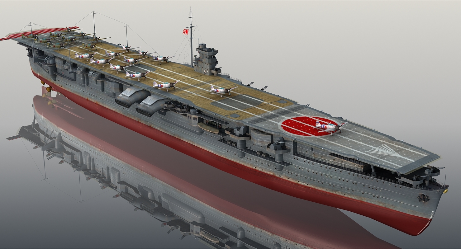 日本航母hiryu3d模型