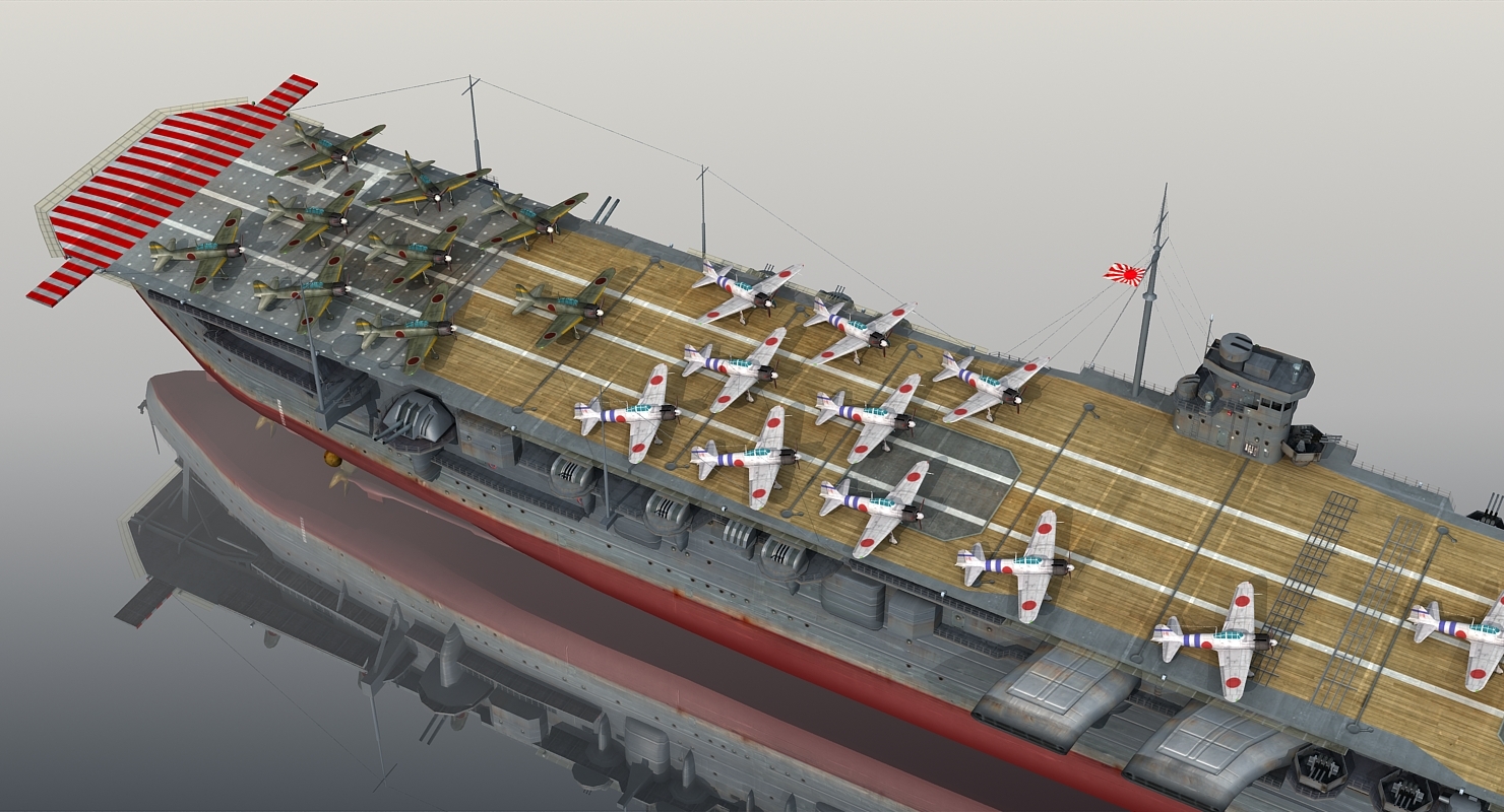 日本航母hiryu3d模型
