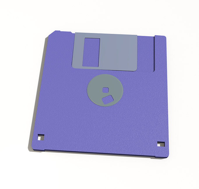3d floppy disk 1.44mb model