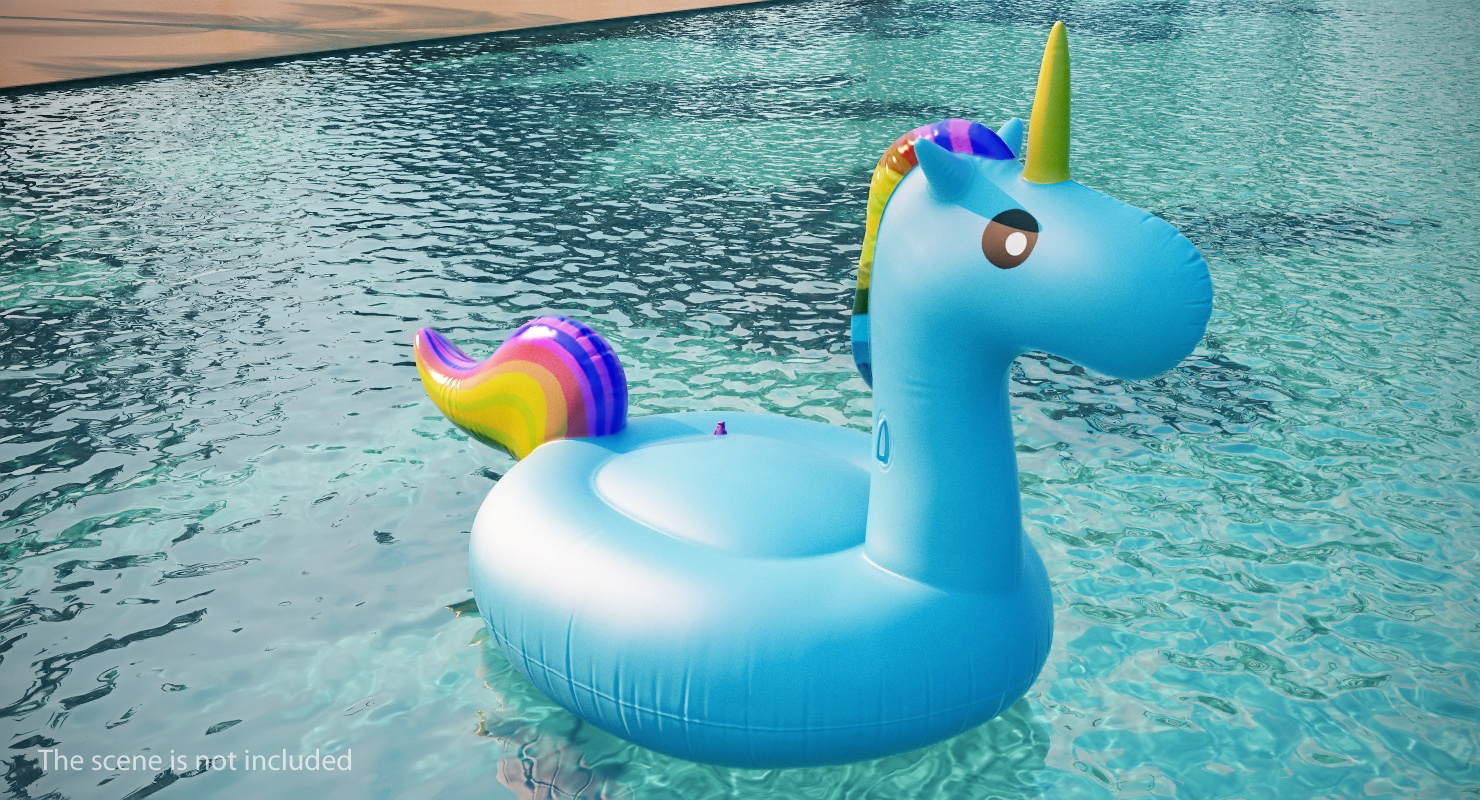 unicorn pool float 3d model