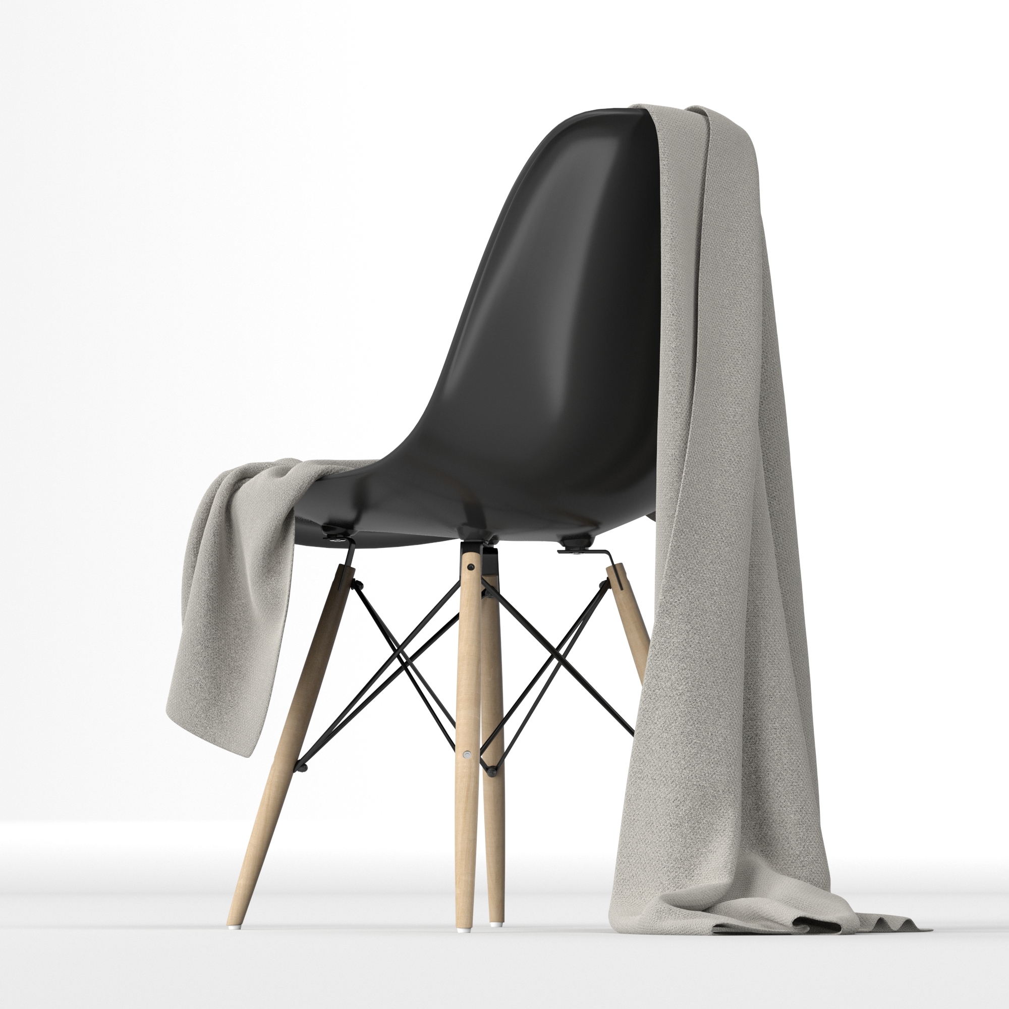plastic side chair dsw of charles & ray eames from 1950 with