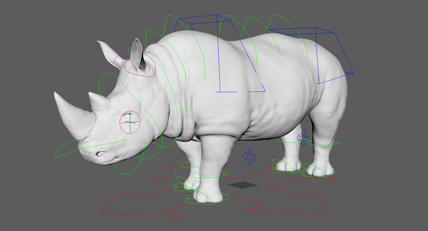 rhinoceros rigged3d模型