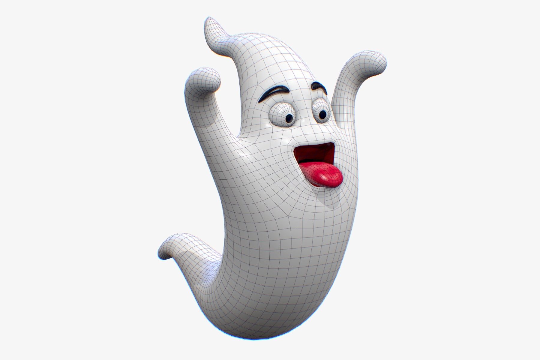 cartoon character ghost 3d model