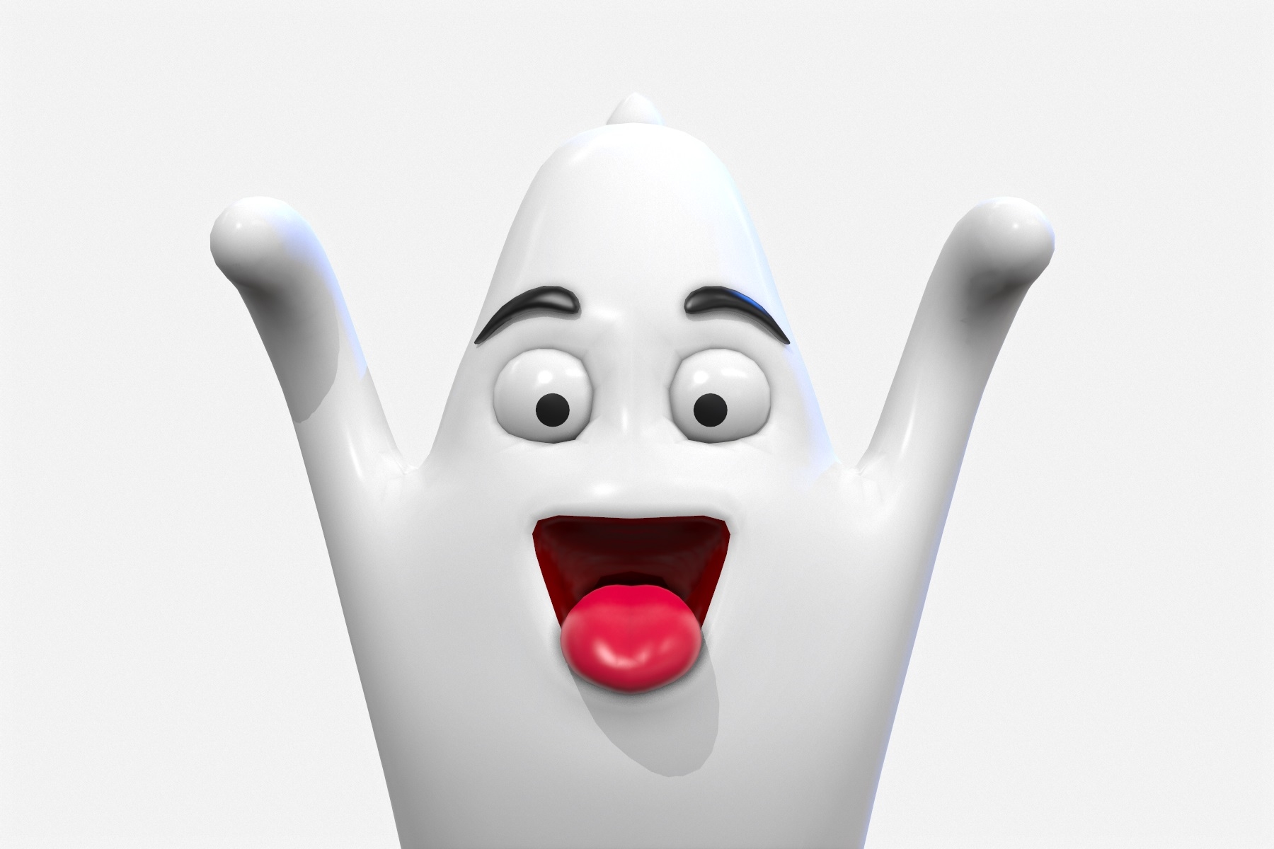 cartoon character ghost 3d model