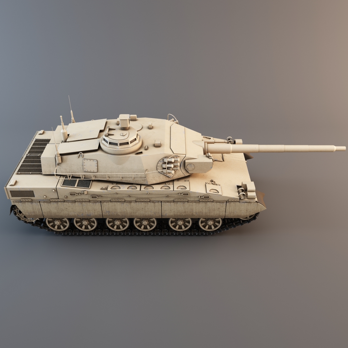 amx-40法国主战坦克23d模型