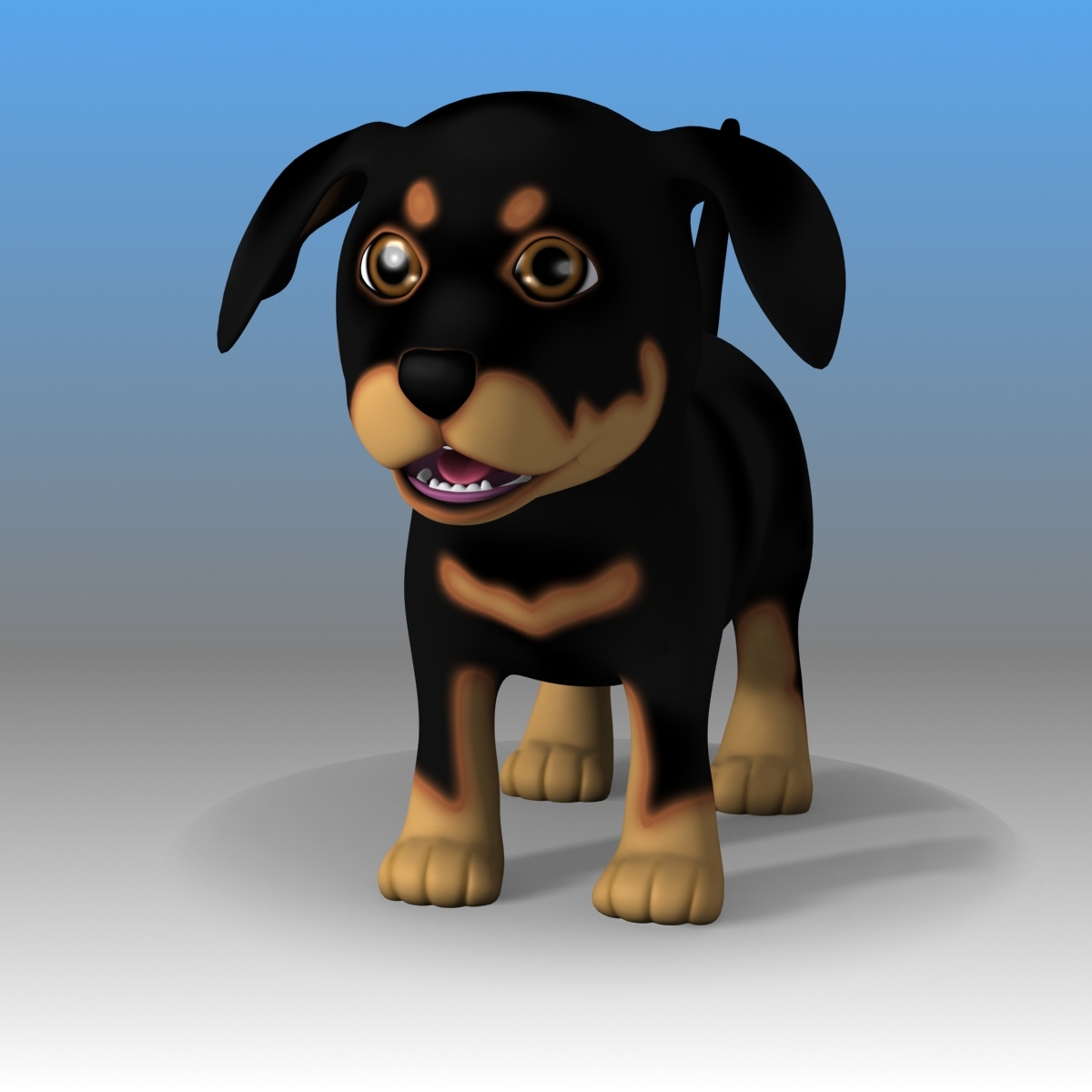 cartoon doggy 04 rottweiler puppy