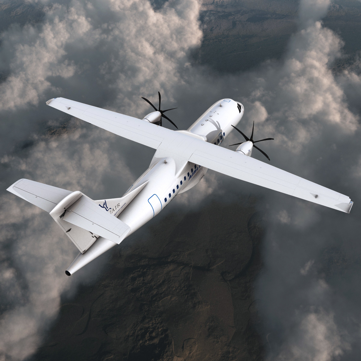 客机atr 423d模型