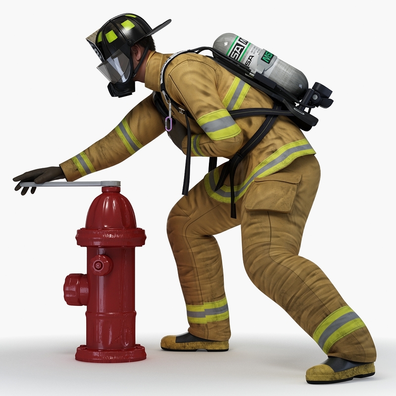 Firefighter Character General D Model