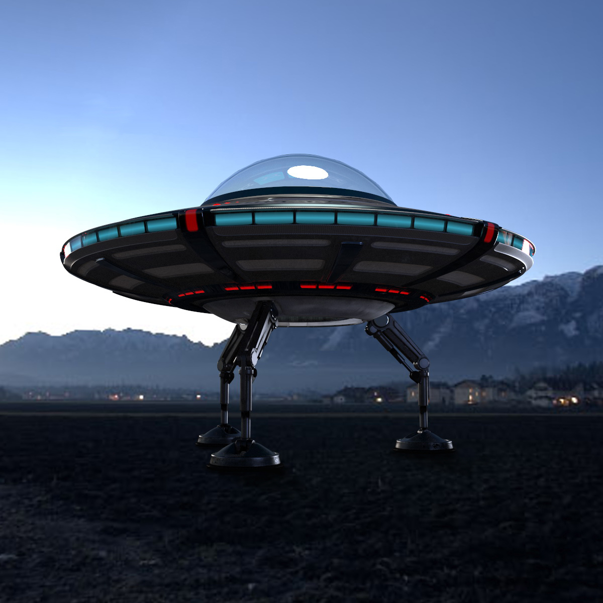 ufo spaceship spacecraft 3d ma