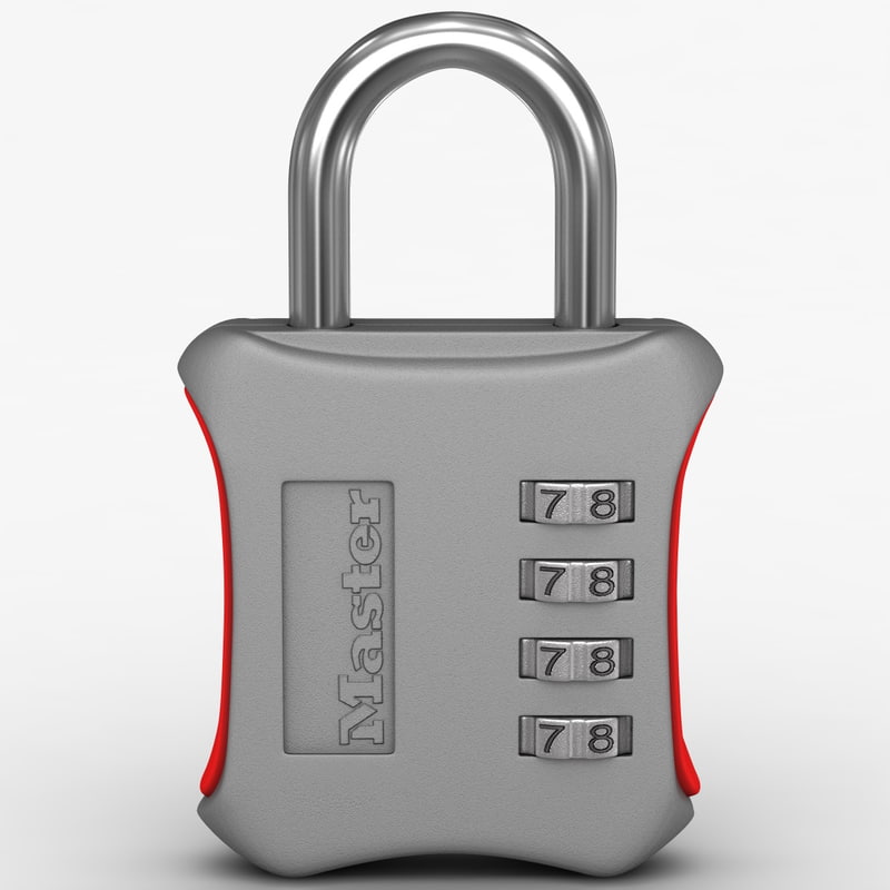 Combination Padlock Master Lock 3d Model