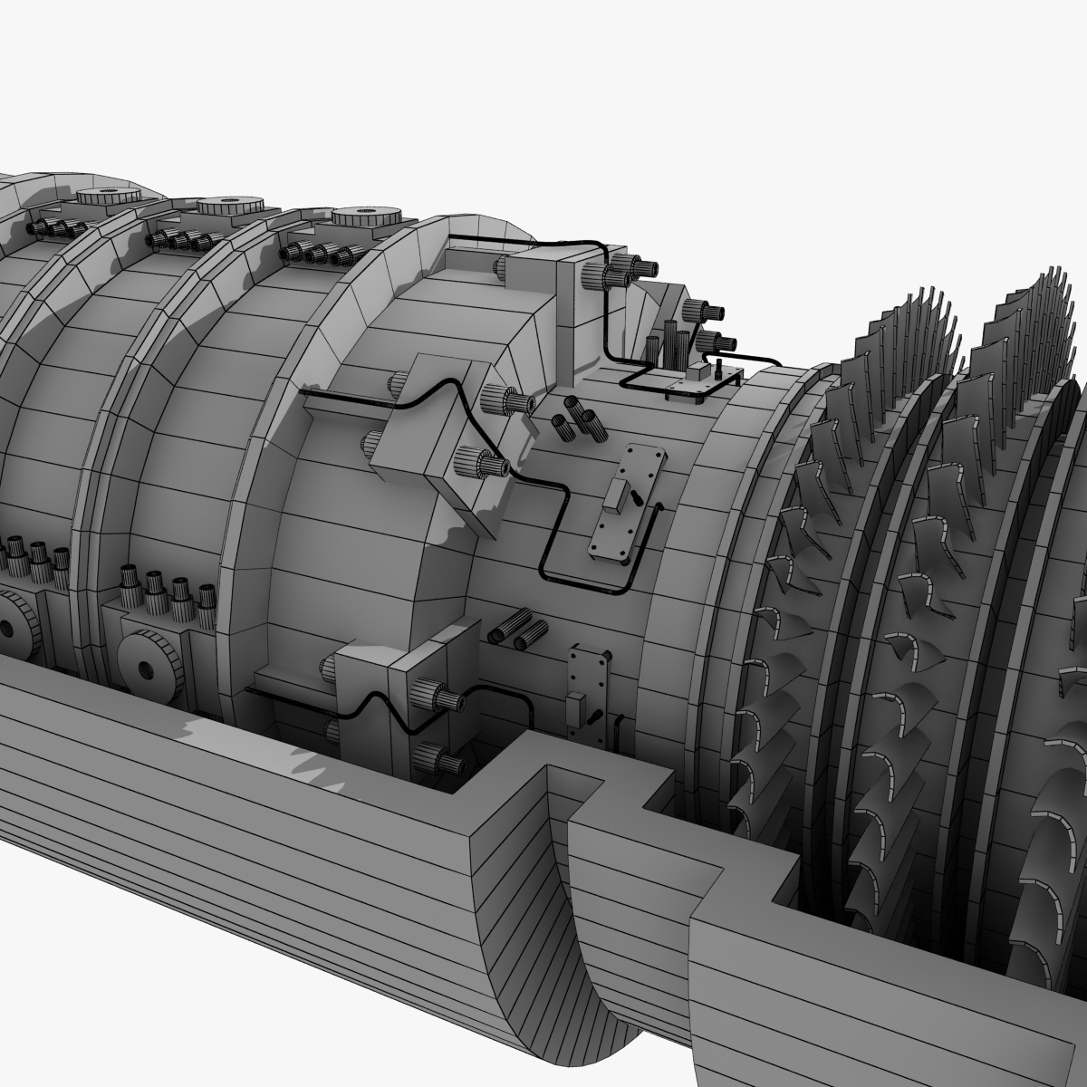 燃气轮机3d模型