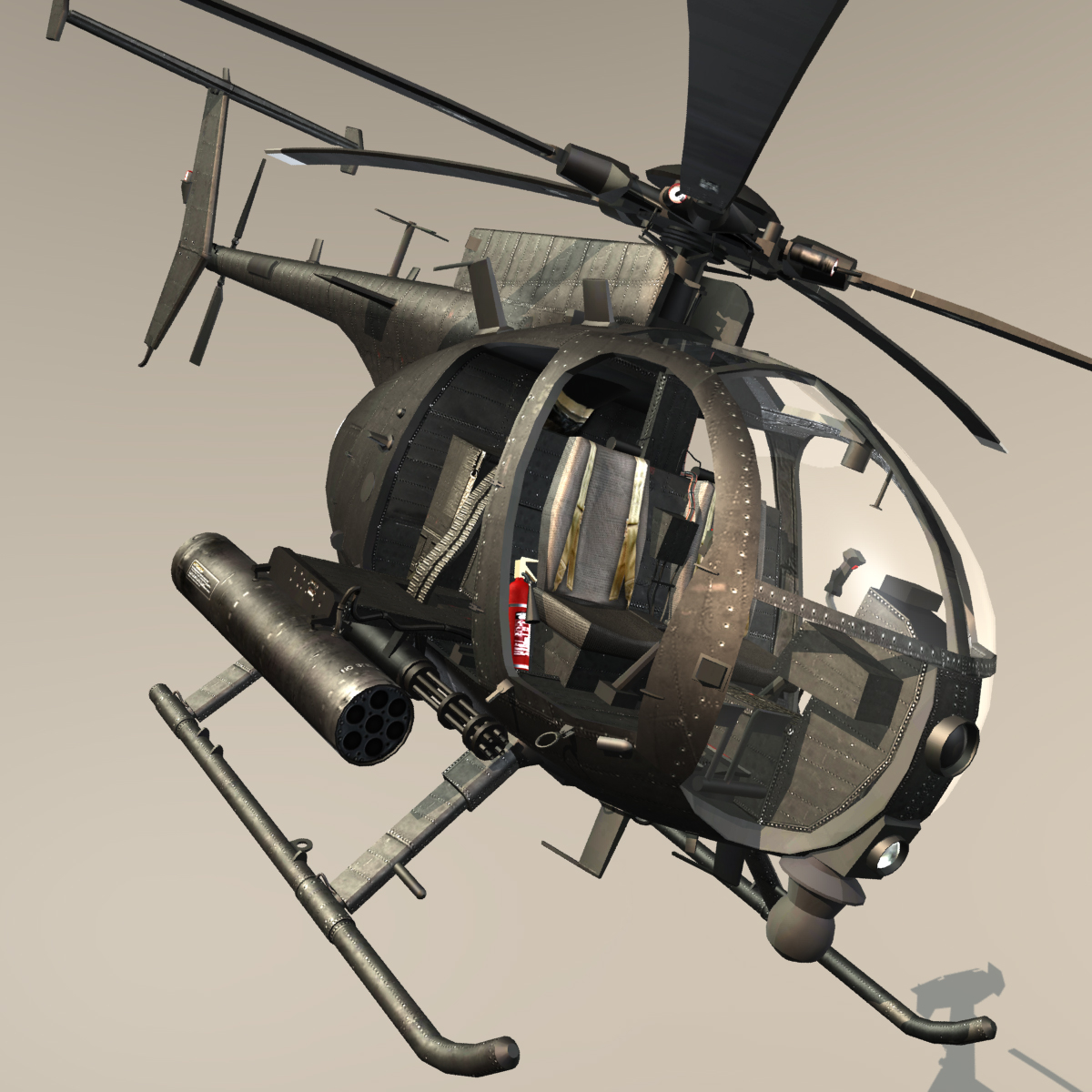 mh-6e小鸟3d模型