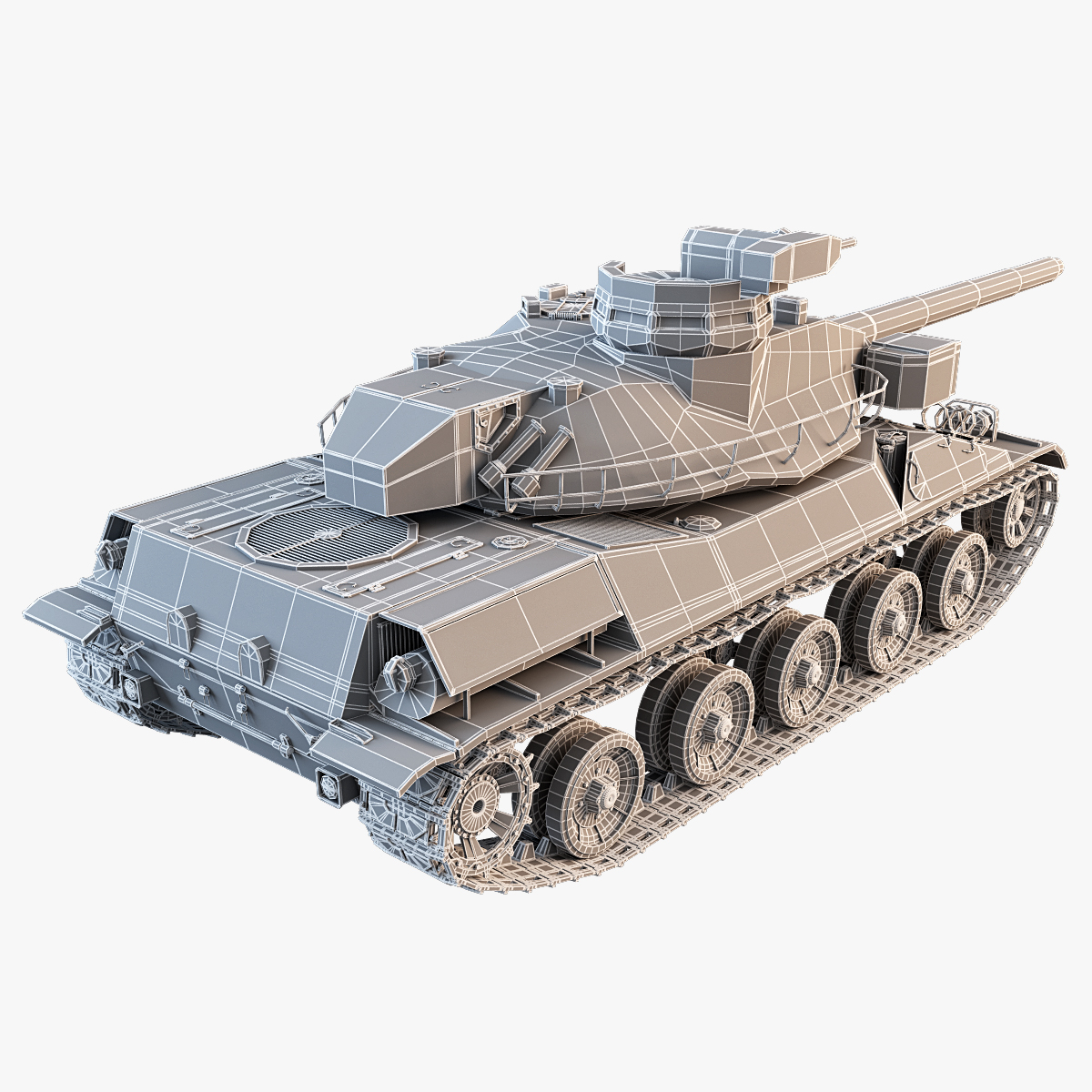 amx-32法国主战坦克3d模型