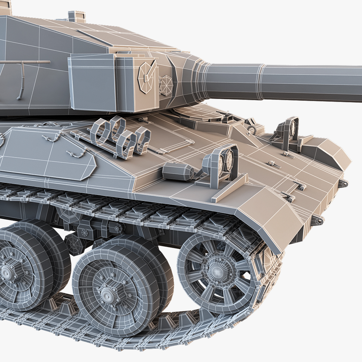 amx-32法国主战坦克3d模型