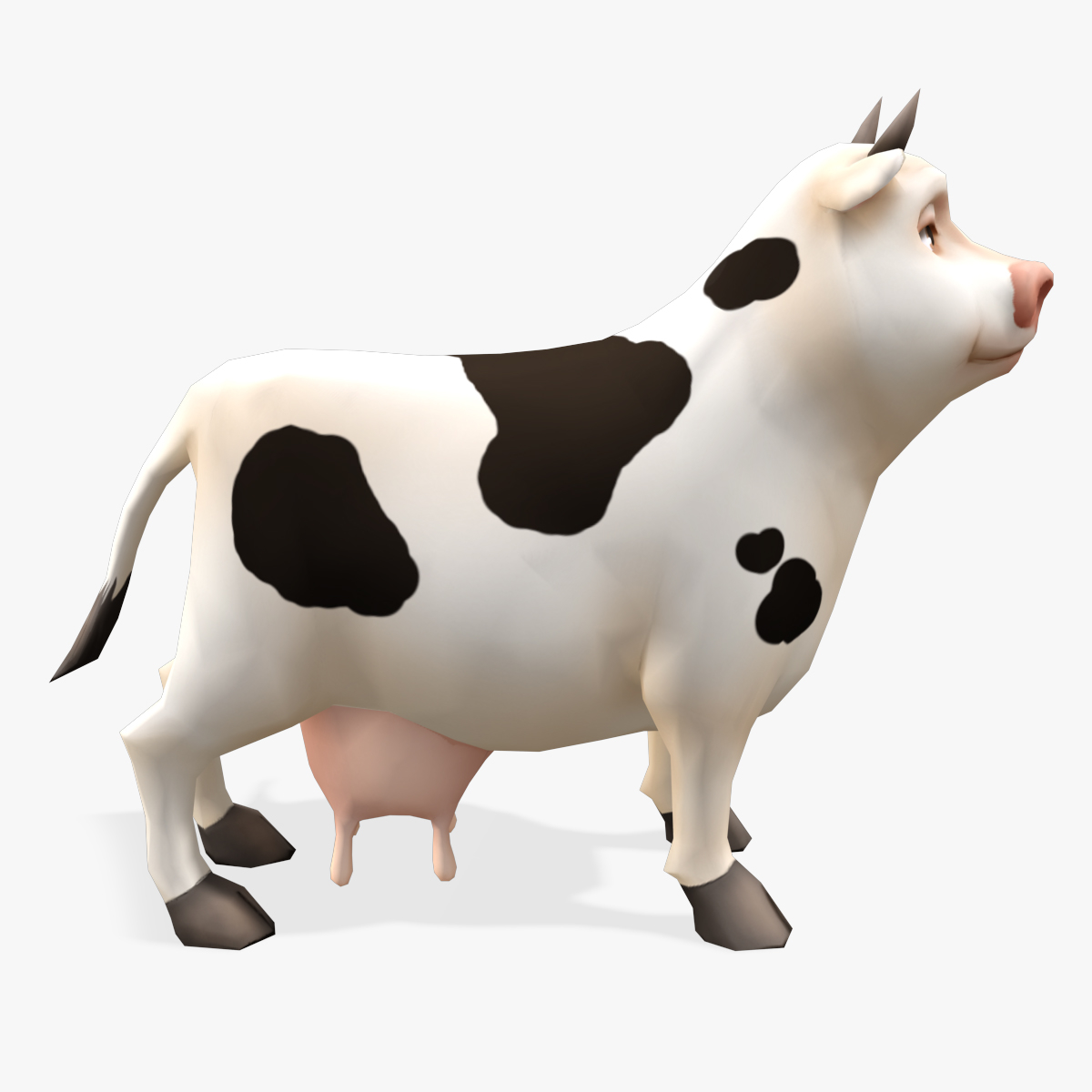 实时卡通牛3d模型