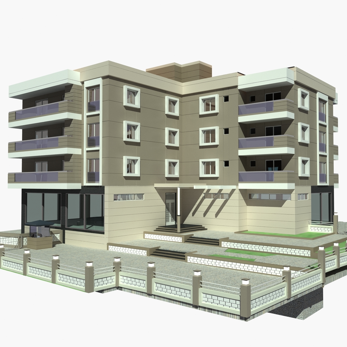 apartment building 3 3d 3ds