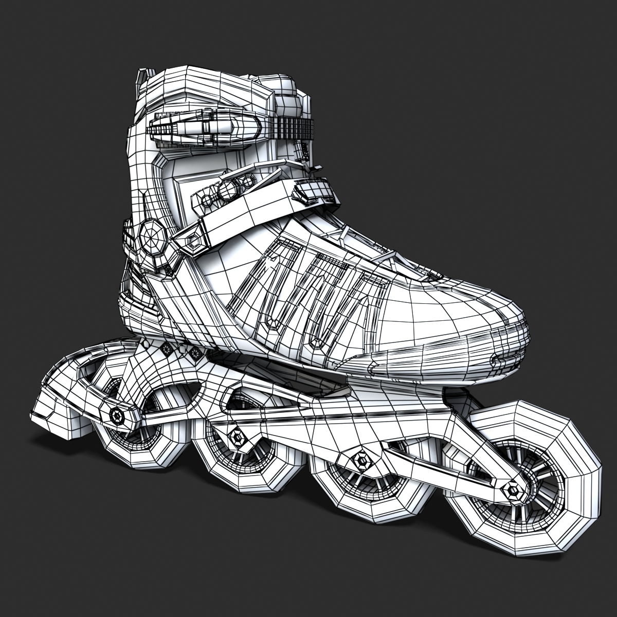 rollerblades roller 3d max