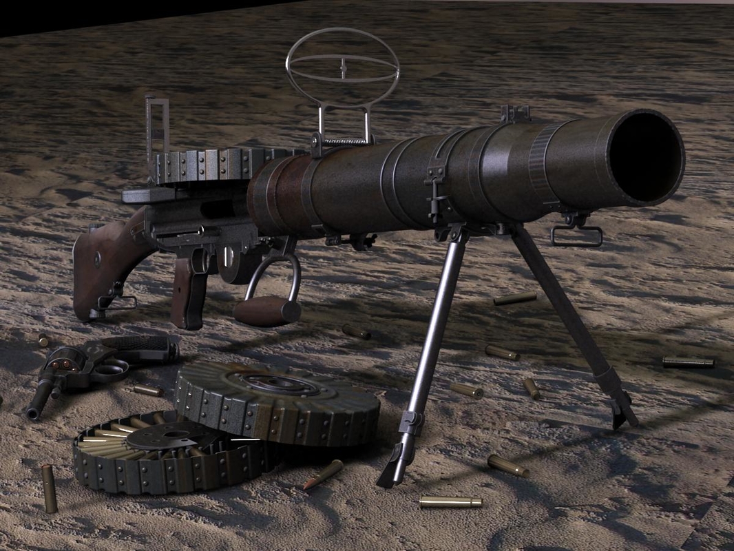 lewis gun 3d models