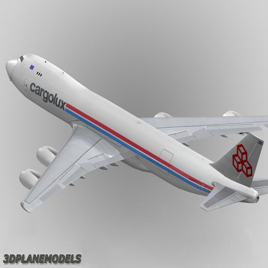 3d b747-8 cargolux cargo plane