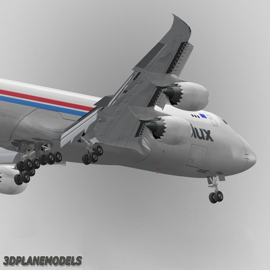 3d b747-8 cargolux cargo plane