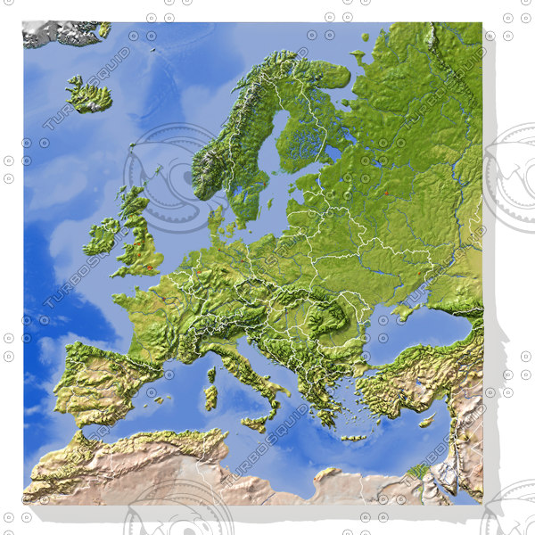 Relief Europe 3d Max