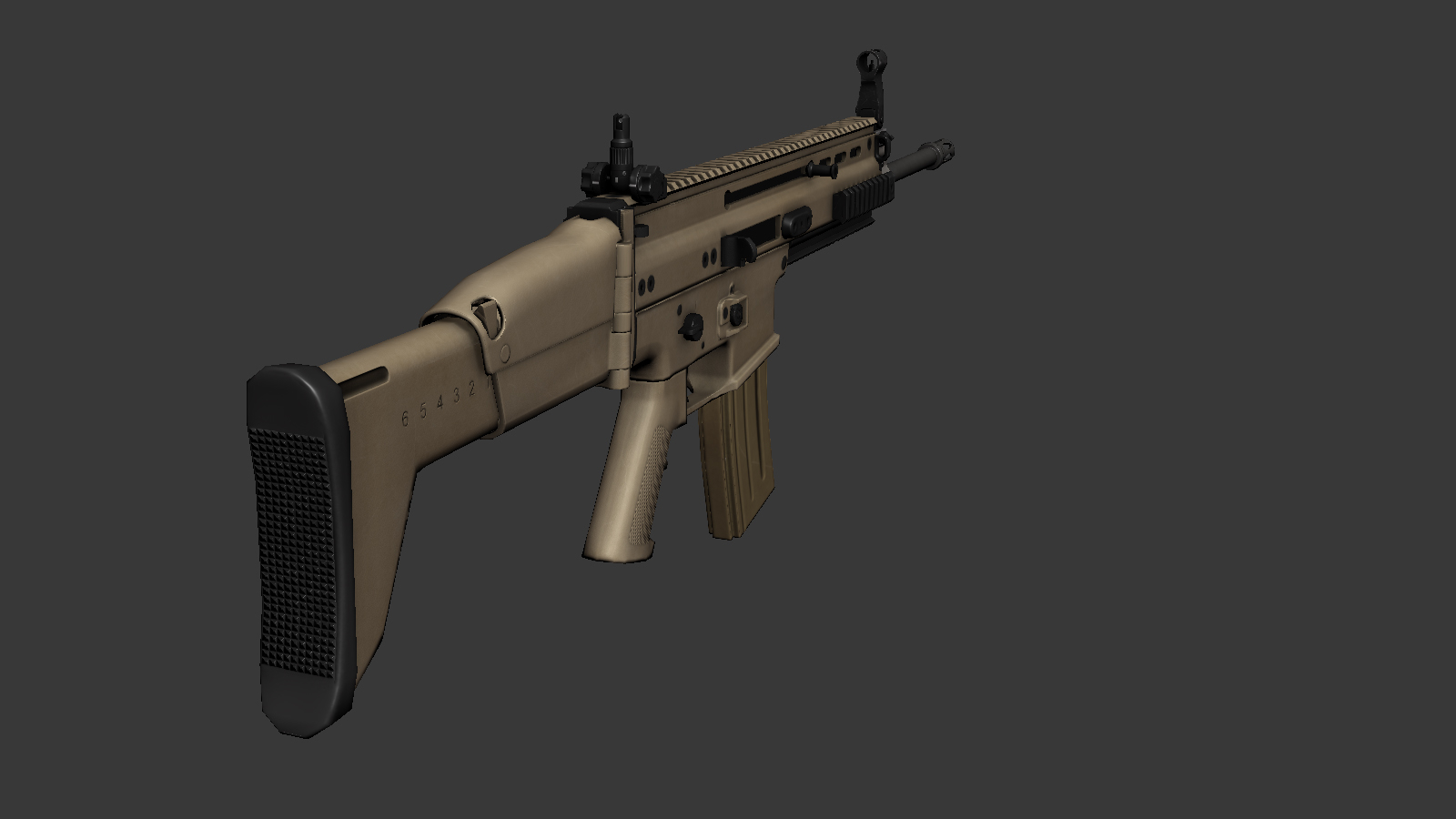 3ds max scar l assault rifle