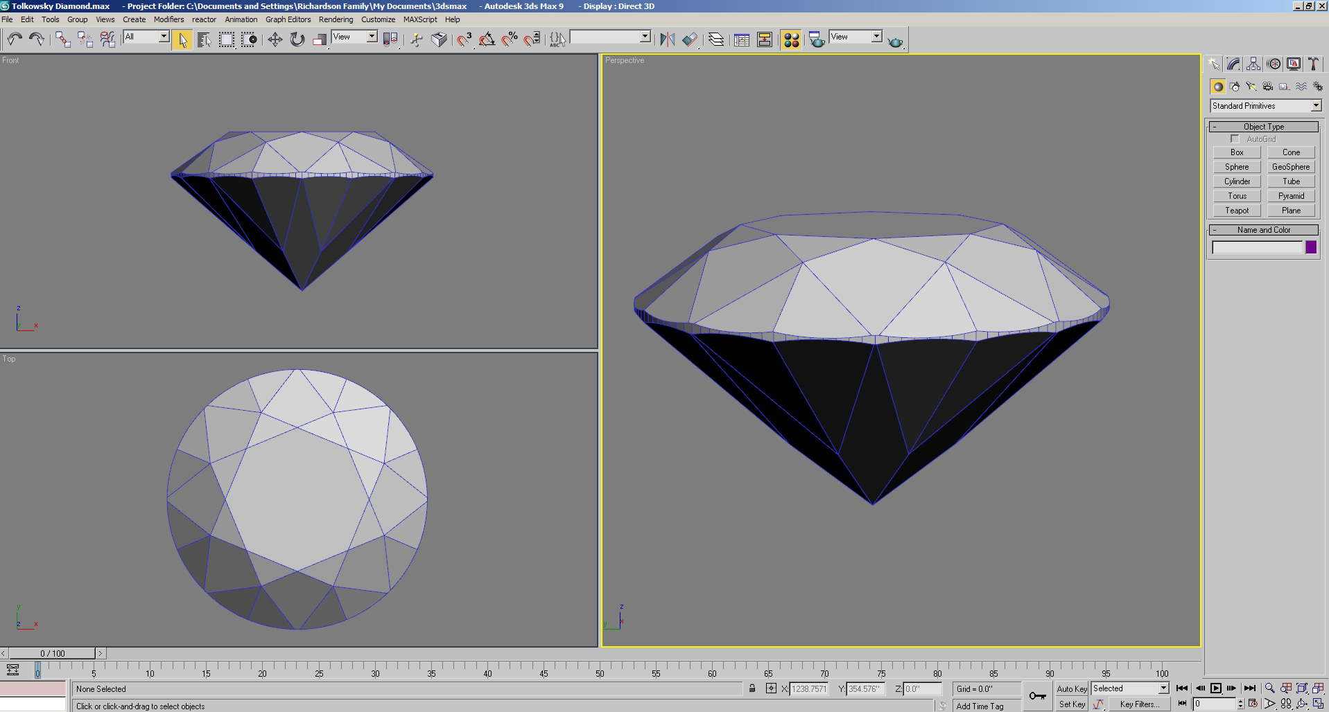 tolkowski切割钻石3d模型