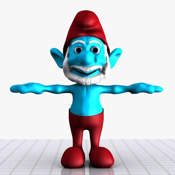 3d Papa Smurf Model